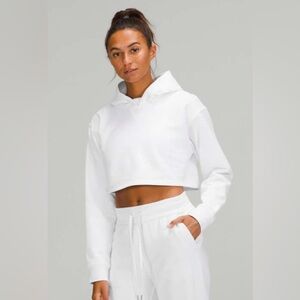 Lululemon All Yours Cropped Hoodie White Size 16